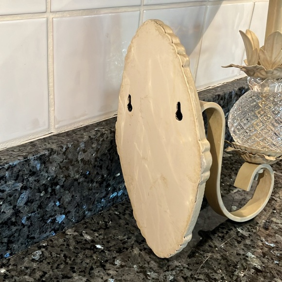 Decorative Heavy Metal Wall Sconce With Glass Pineapple - Picture 6 of 10